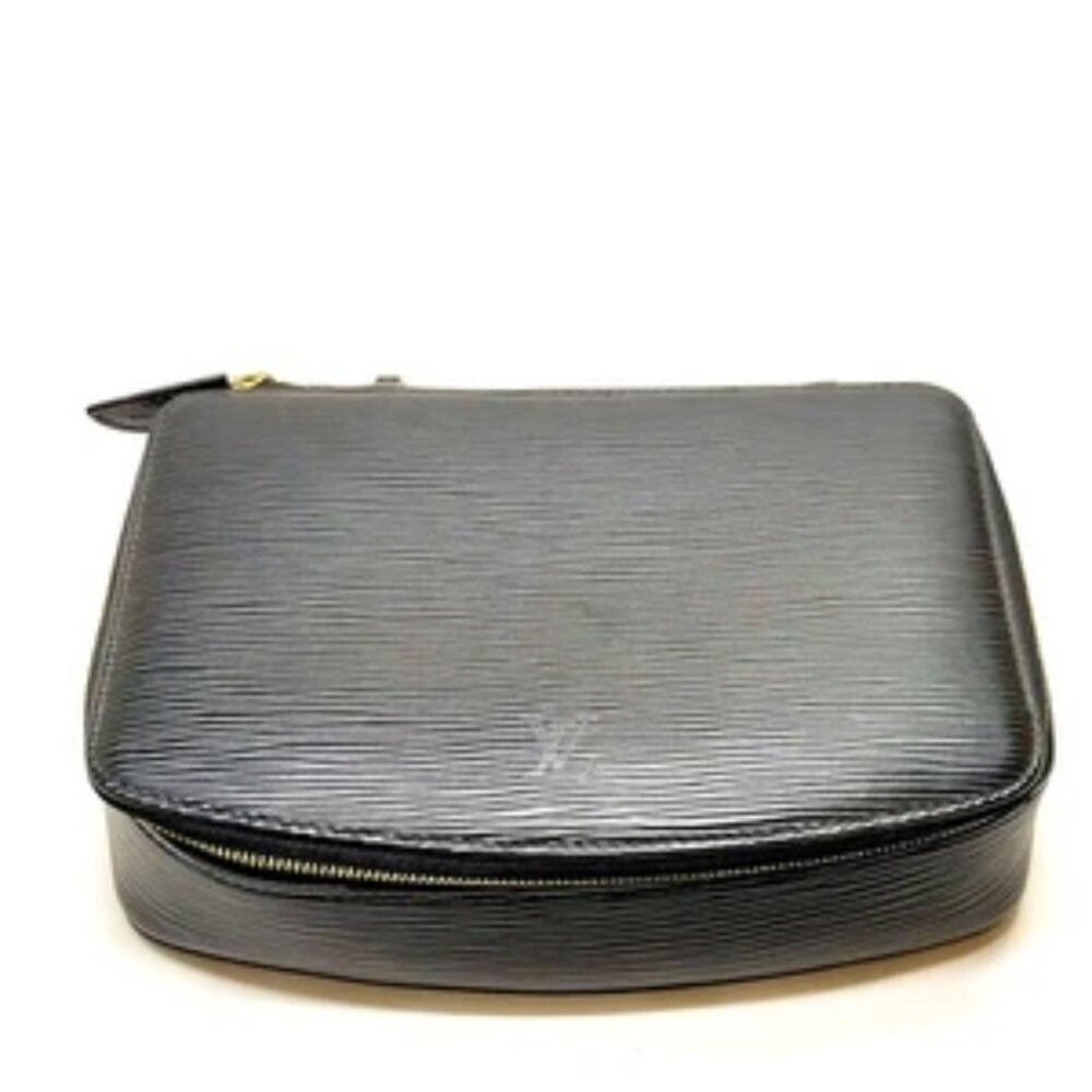 Louis Vuitton LV Cosmetic Pouch Pochette Monte Carlo Black Epi 457-071025